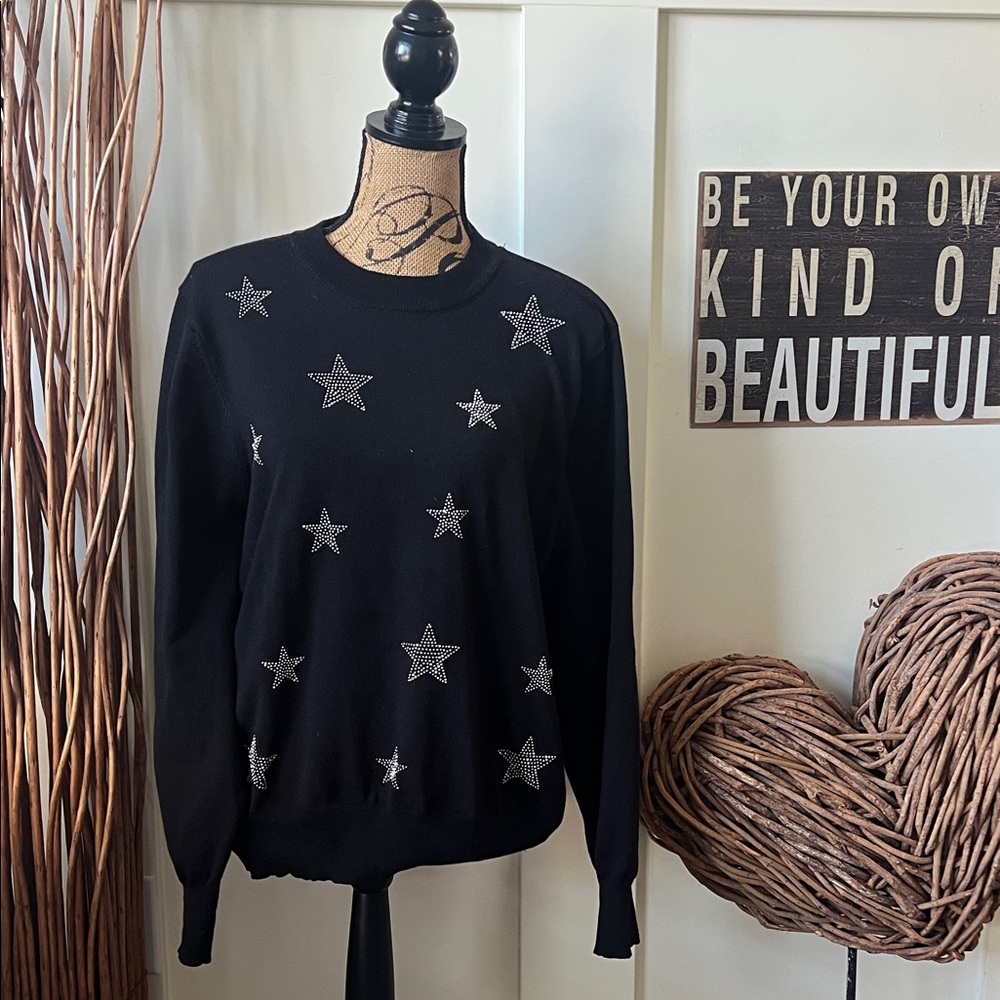 Nanette Lepore Black Star Sweater